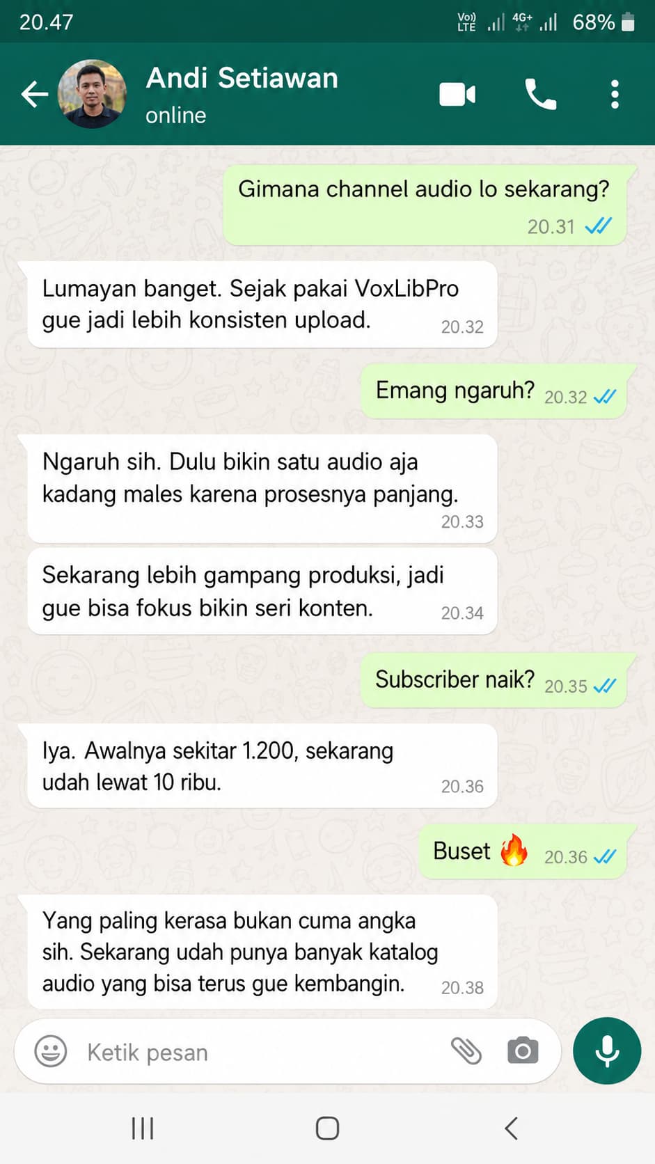Upload testimoni di sini