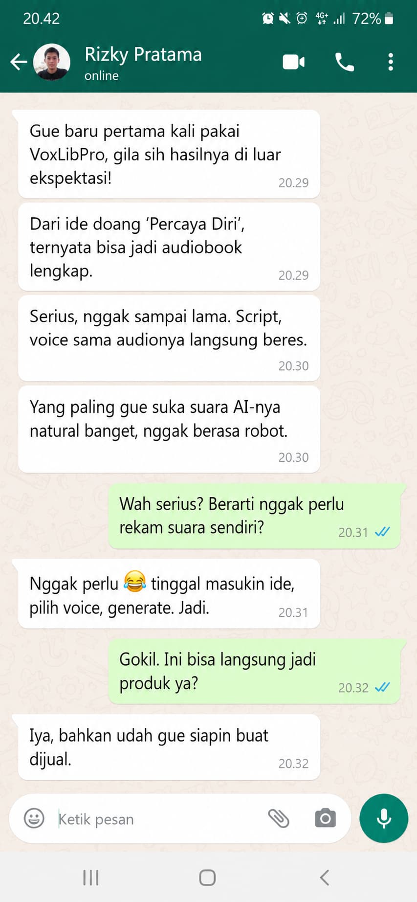 Upload testimoni di sini